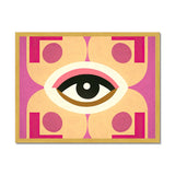 Eye of Harmony: Where Realism Meets Geometric Dreamscapes Antique Framed Print