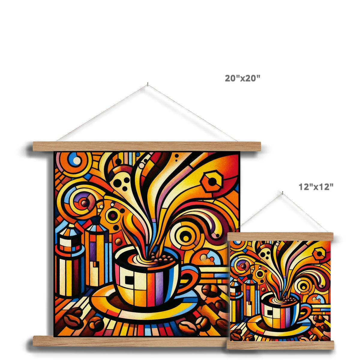 Caffeinated Cityscape Fine Art Print with Hanger