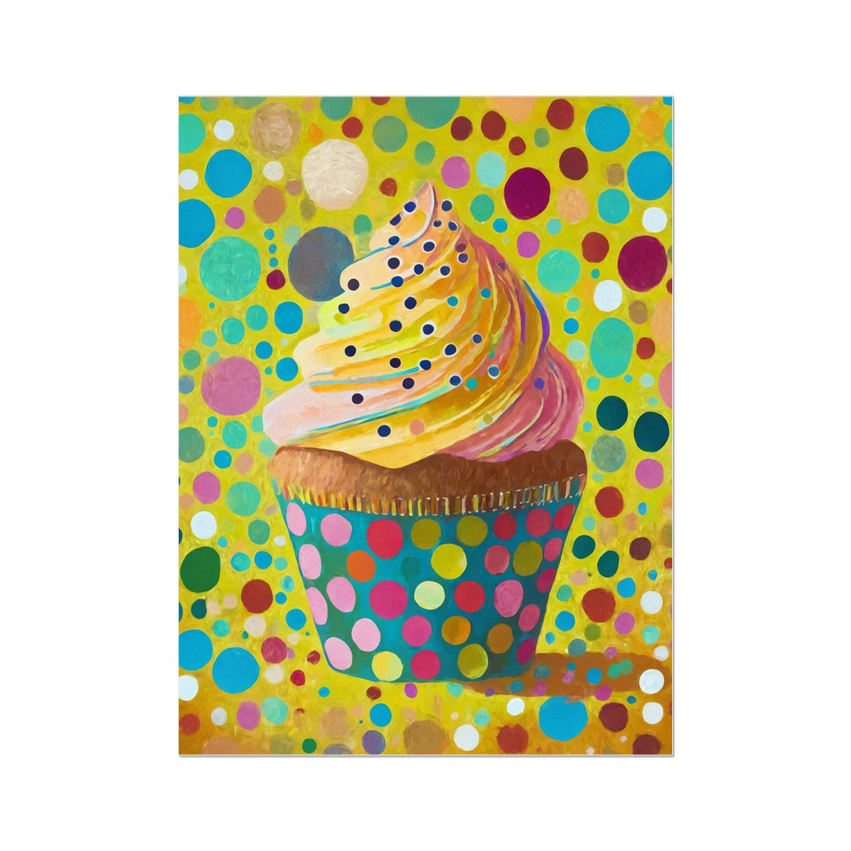Whimsical Cupcake Delight Wall Art Poster