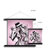 Viva La Diva: A Ballet of Blush and Boldness Against Rose-Colored Skies Fine Art Print with Hanger