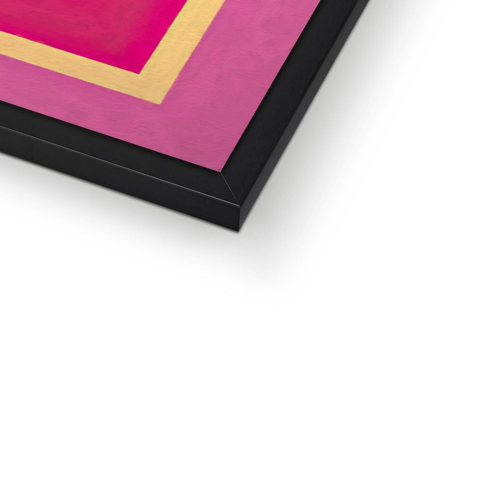 Eye of Harmony: Where Realism Meets Geometric Dreamscapes Budget Framed Poster