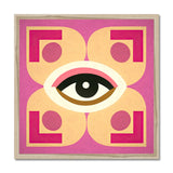 Eye of Harmony: Where Realism Meets Geometric Dreamscapes Budget Framed Poster
