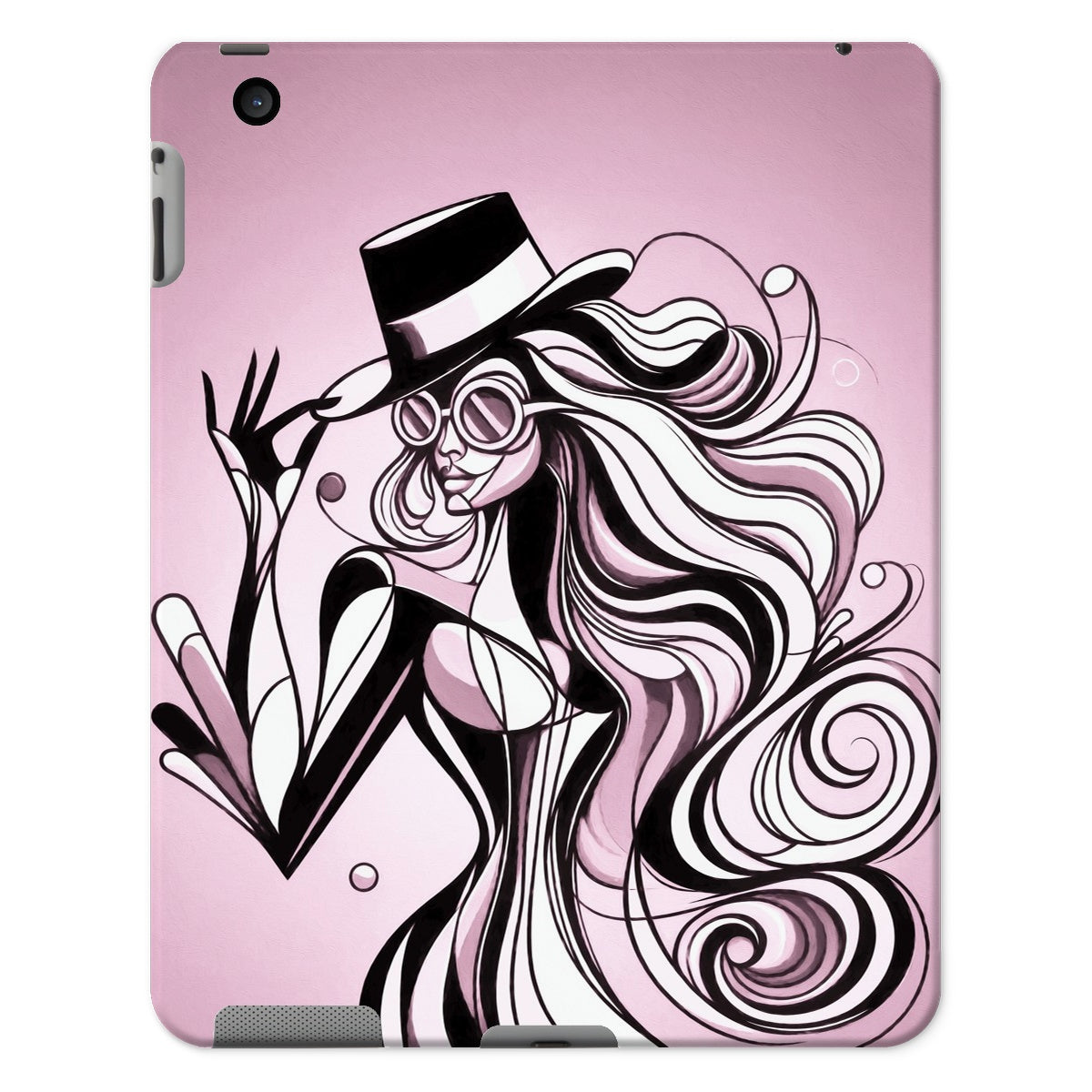 Viva La Diva: A Ballet of Blush and Boldness Against Rose-Colored Skies Tablet Cases