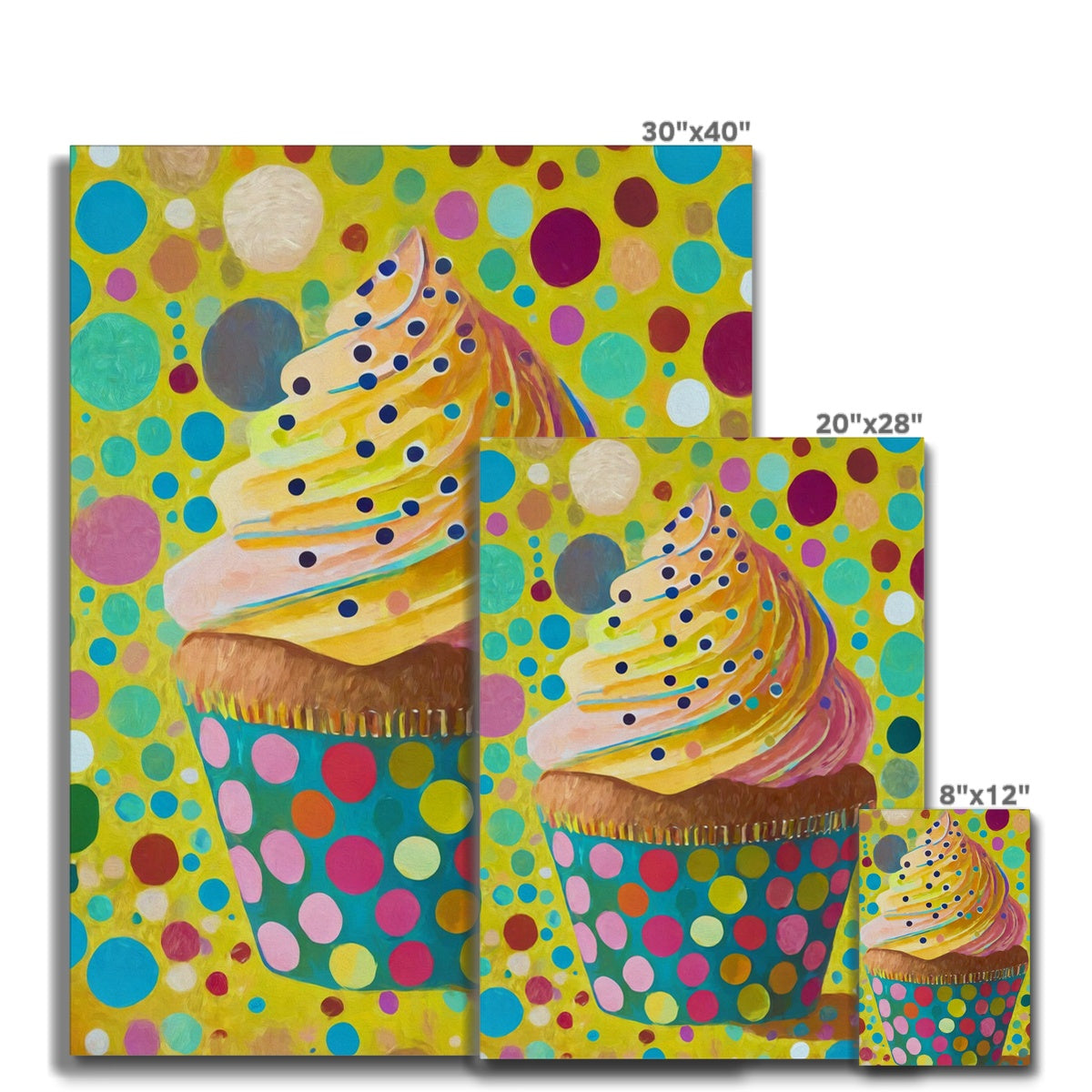 Whimsical Cupcake Delight Canvas