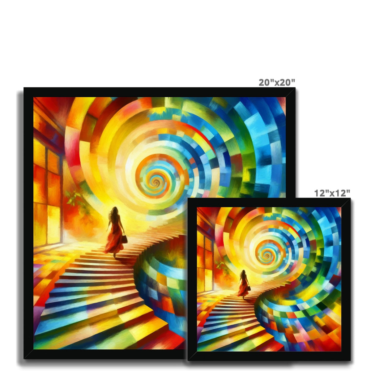 Spiral Staircase Budget Framed Poster