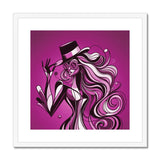 Viva La Diva: Where Amethyst Dreams Dance in a Symphony of Purples Framed & Mounted Print
