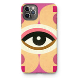Eye of Harmony: Where Realism Meets Geometric Dreamscapes Tough Phone Case