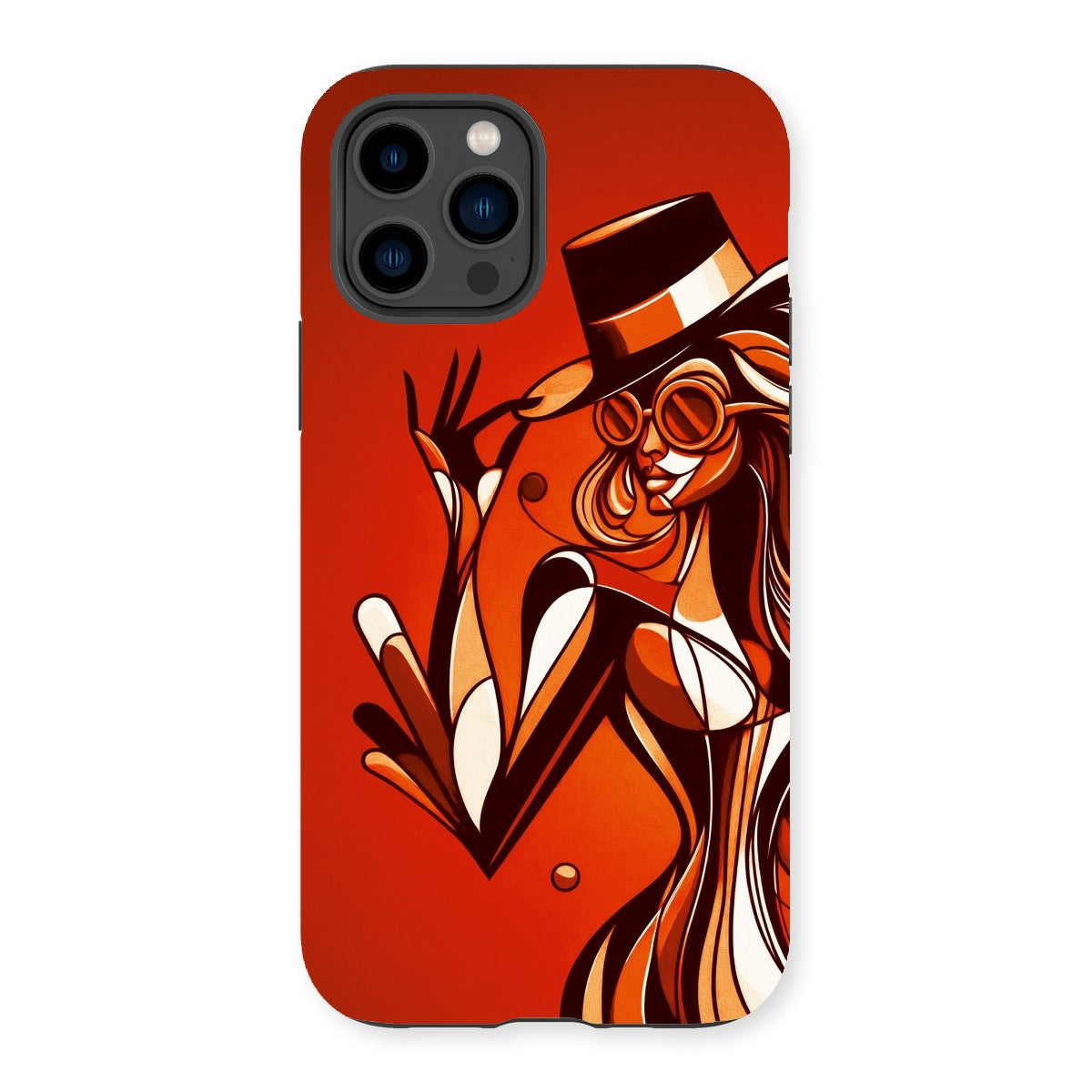 Viva La Diva: Where Confidence Dances in Shades of Oranges and Reds Tough Phone Case