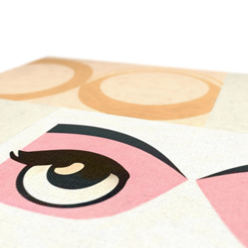 Whispers of Serenity: Where Eyes Meet Abstract Harmony Eco Canvas