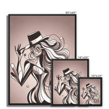 Viva La Diva: Where Earth Tones Whisper Confidence Framed Canvas