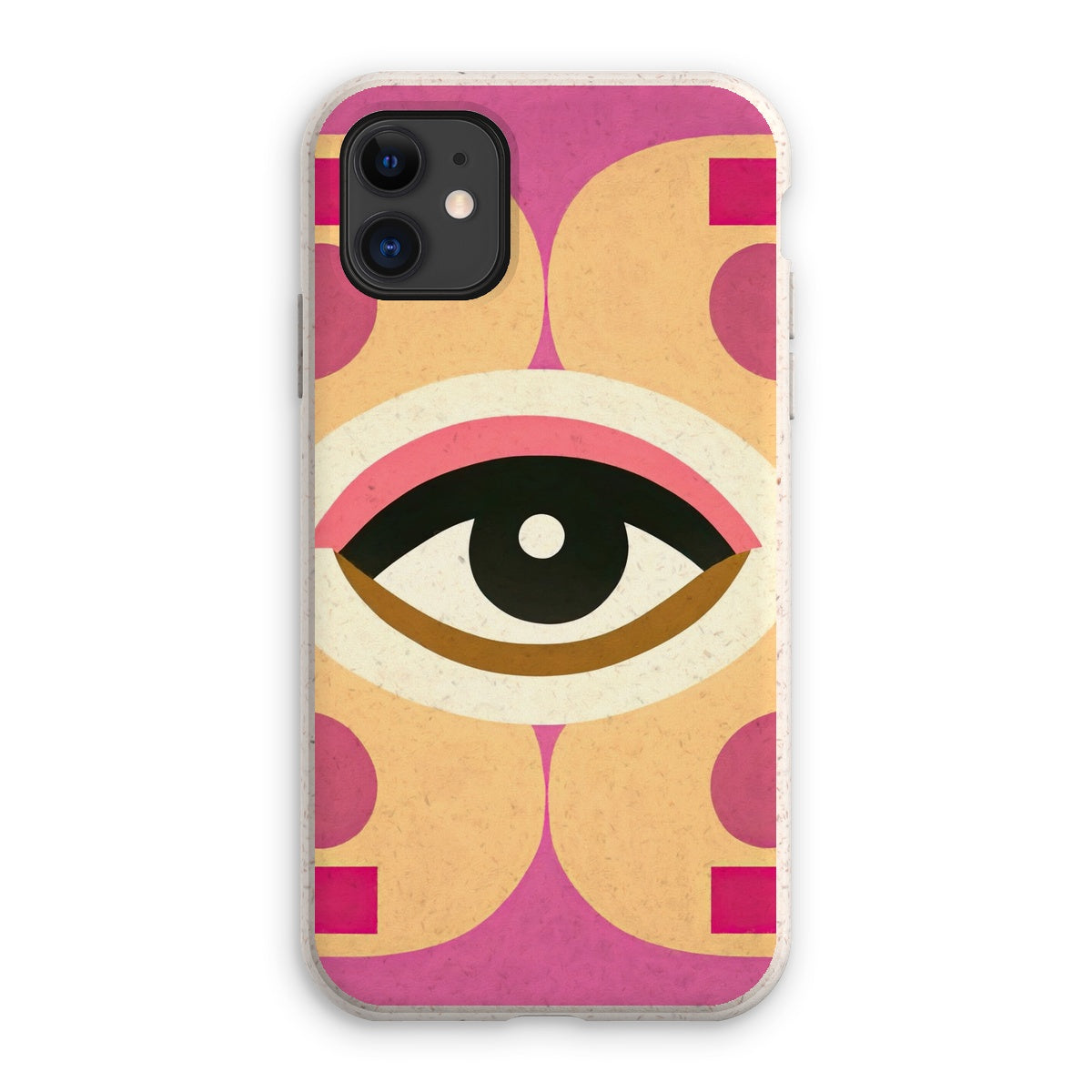 Eye of Harmony: Where Realism Meets Geometric Dreamscapes Eco Phone Case
