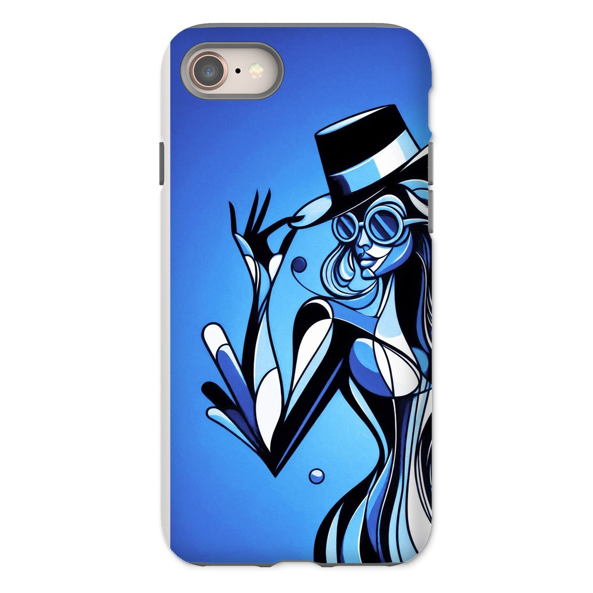 Viva La Diva: Where Moonlight Dances in Shades of Sapphire Tough Phone Case