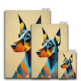 Prismatic Dobe: A Geometric Portrait in Motion Eco Canvas