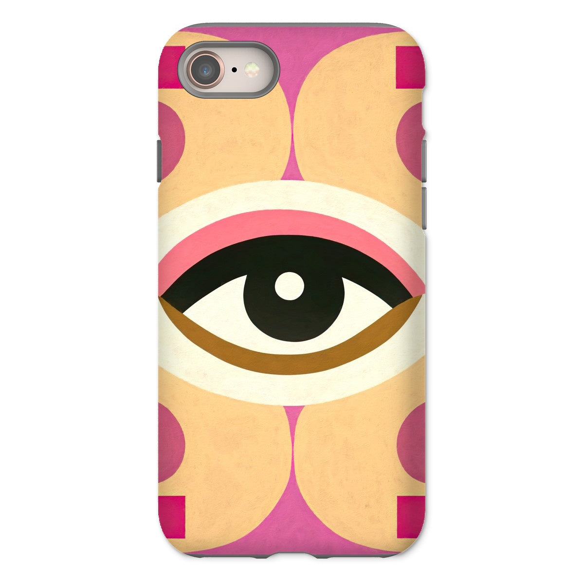 Eye of Harmony: Where Realism Meets Geometric Dreamscapes Tough Phone Case