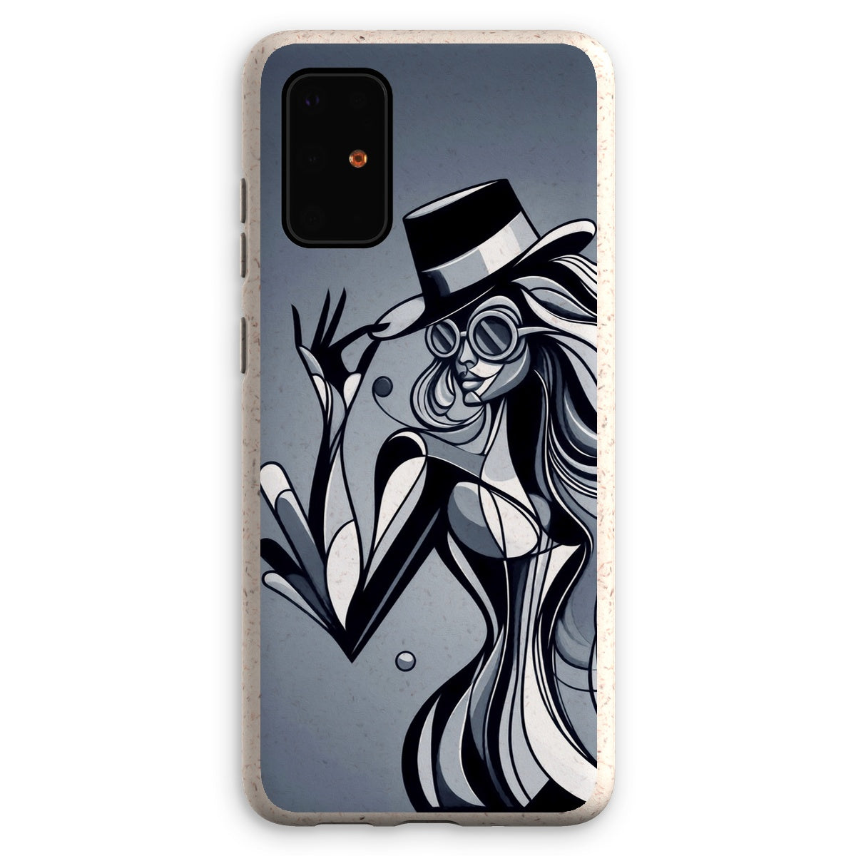 Viva La Diva: Where Shadows Dance in Shades of Silver Eco Phone Case