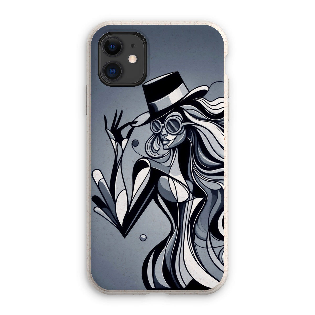 Viva La Diva: Where Shadows Dance in Shades of Silver Eco Phone Case