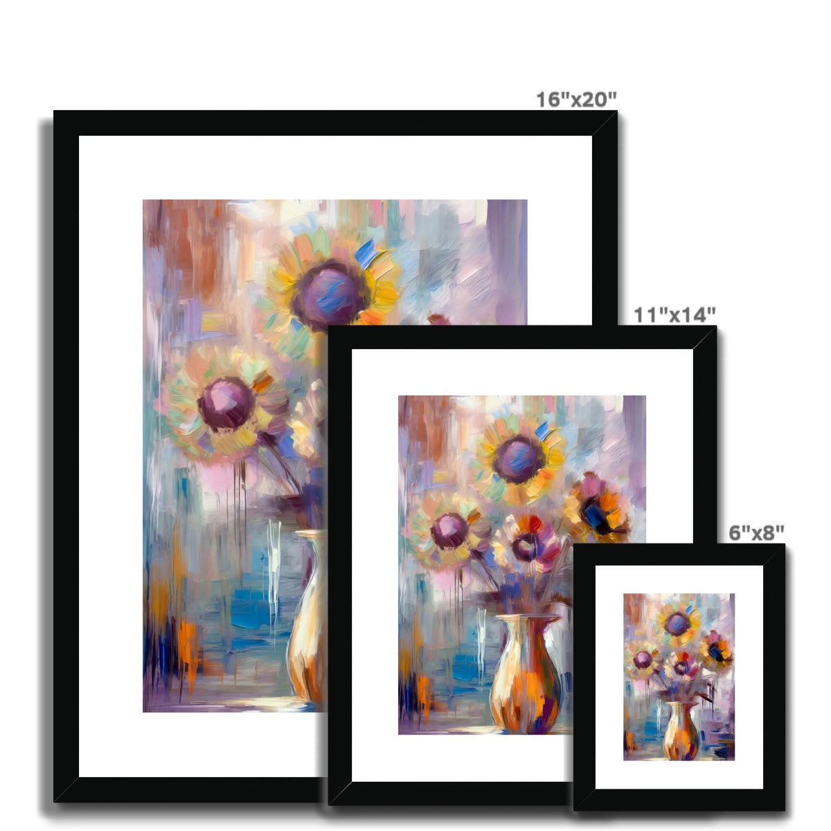 Abstract Blooms #01 Framed & Mounted Print
