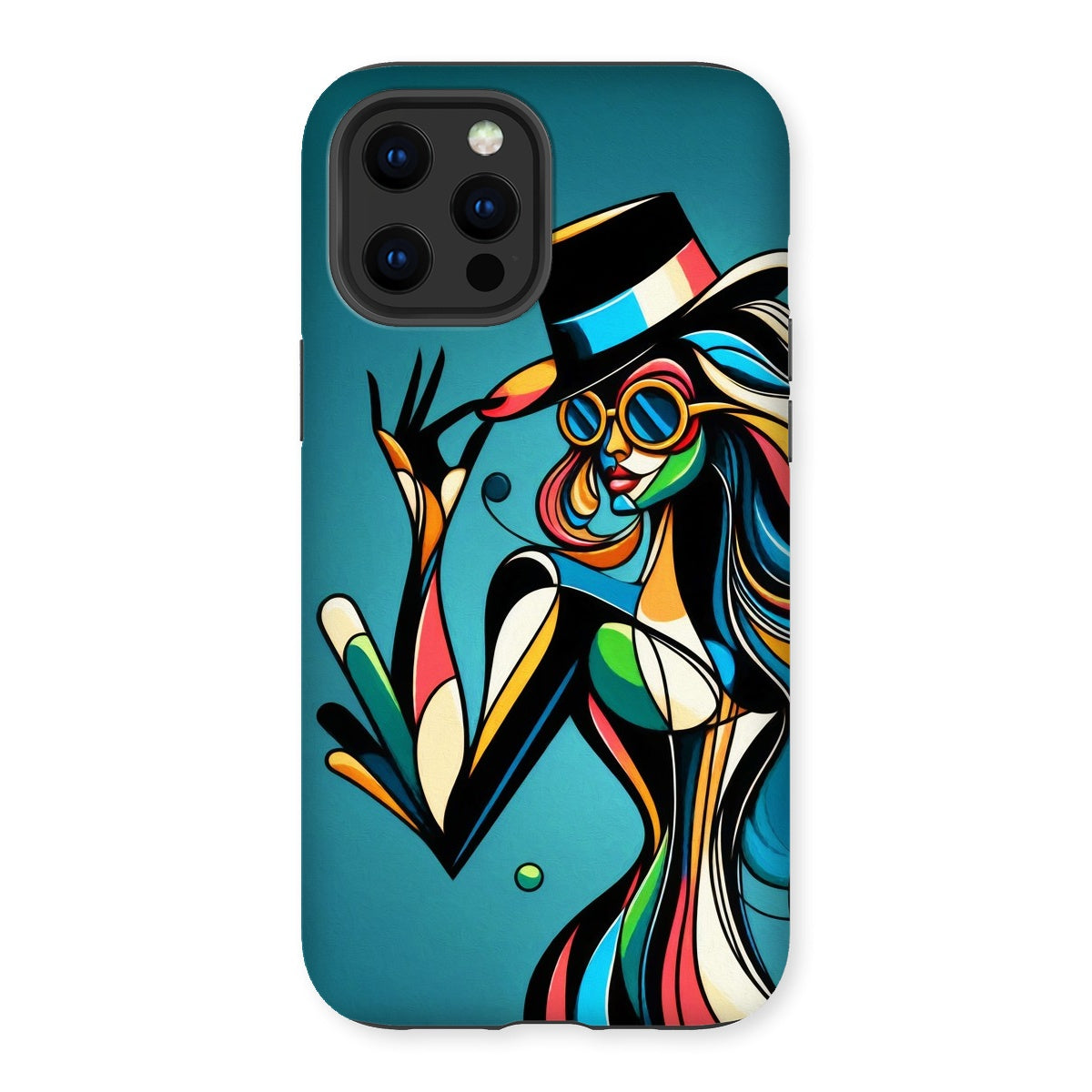 Viva La Diva: Where Confidence Meets Abstract Whirl Tough Phone Case
