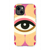 Eye of Harmony: Where Realism Meets Geometric Dreamscapes Tough Phone Case