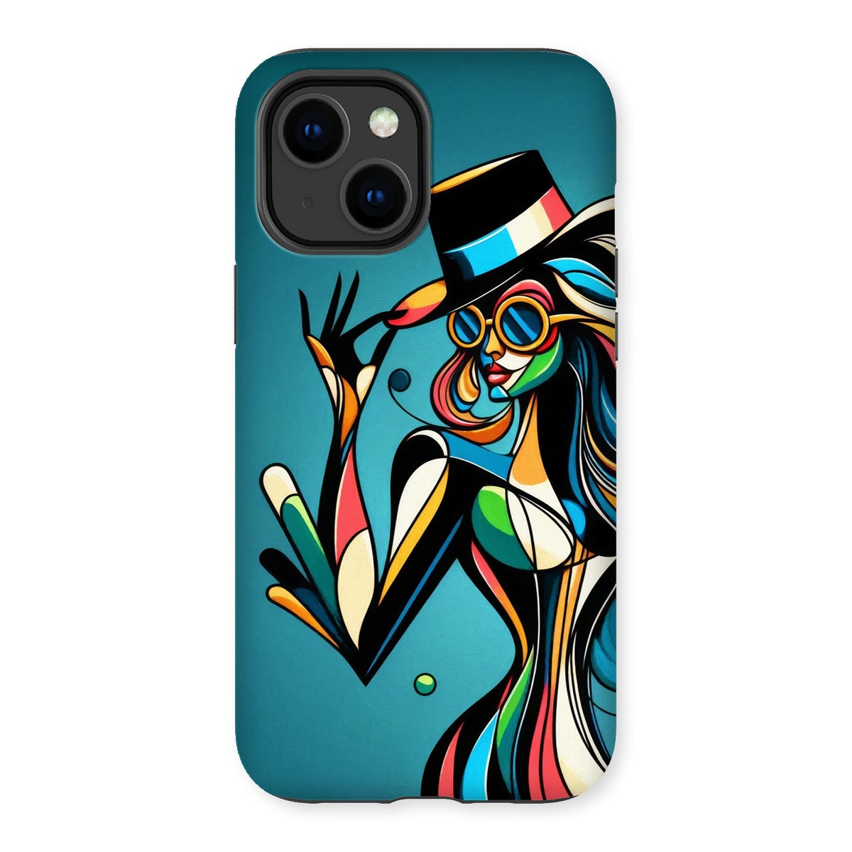 Viva La Diva: Where Confidence Meets Abstract Whirl Tough Phone Case