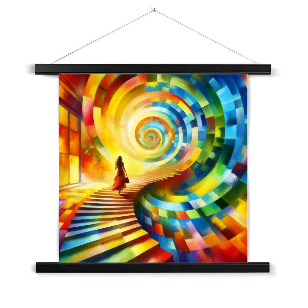 Spiral Staircase Fine Art Print with Hanger