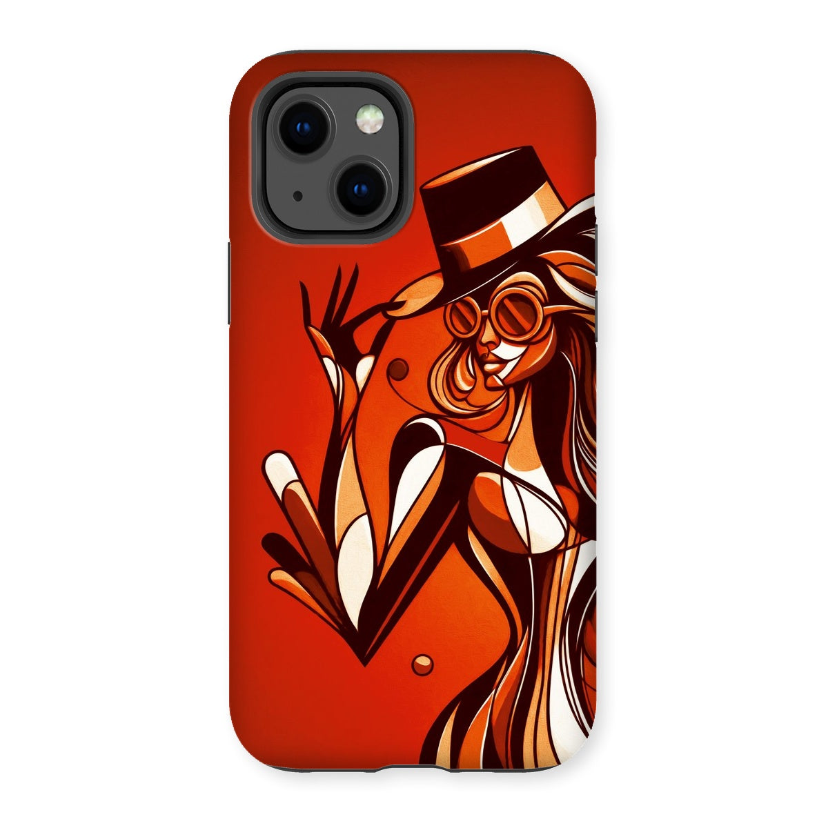 Viva La Diva: Where Confidence Dances in Shades of Oranges and Reds Tough Phone Case