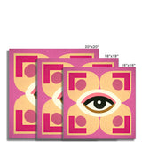 Eye of Harmony: Where Realism Meets Geometric Dreamscapes Wall Art Poster