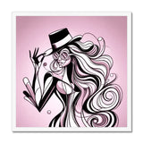 Viva La Diva: A Ballet of Blush and Boldness Against Rose-Colored Skies Budget Framed Poster