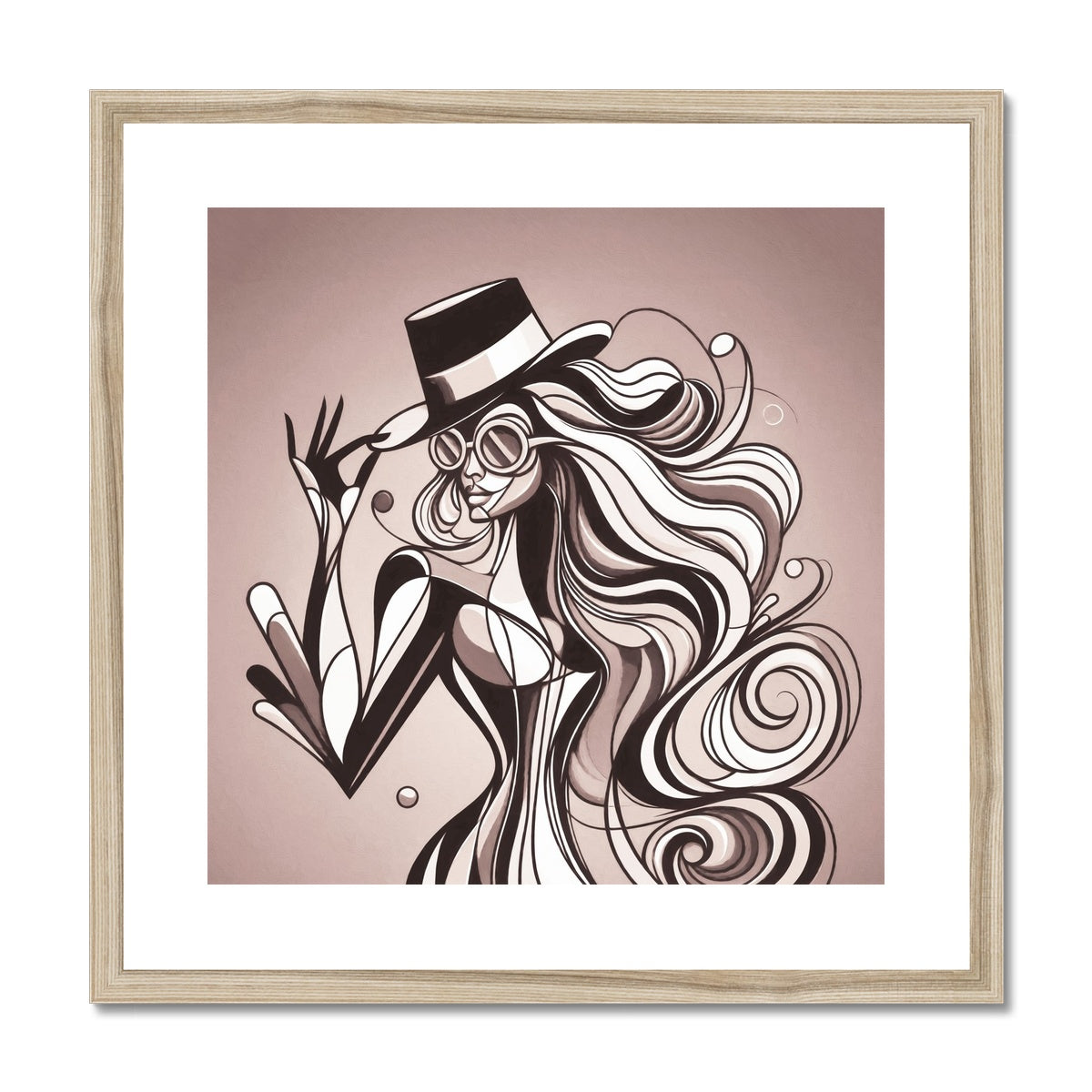 Viva La Diva: Where Earth Tones Whisper Confidence Framed & Mounted Print