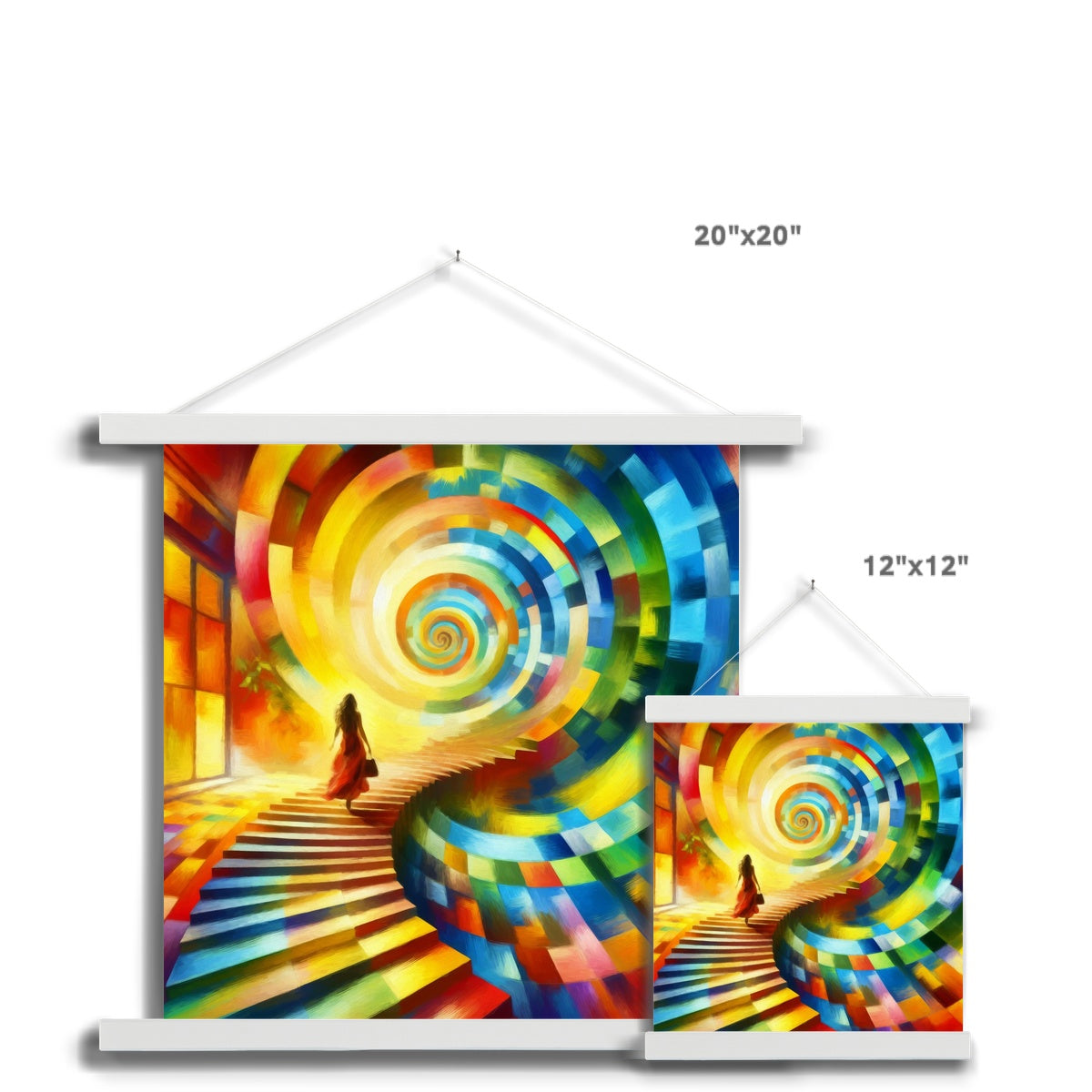 Spiral Staircase Fine Art Print with Hanger