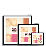 Whispers of Serenity: Where Eyes Meet Abstract Harmony Framed & Mounted Print