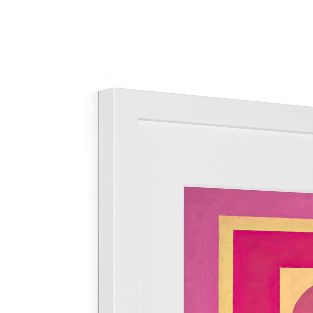Eye of Harmony: Where Realism Meets Geometric Dreamscapes Framed & Mounted Print