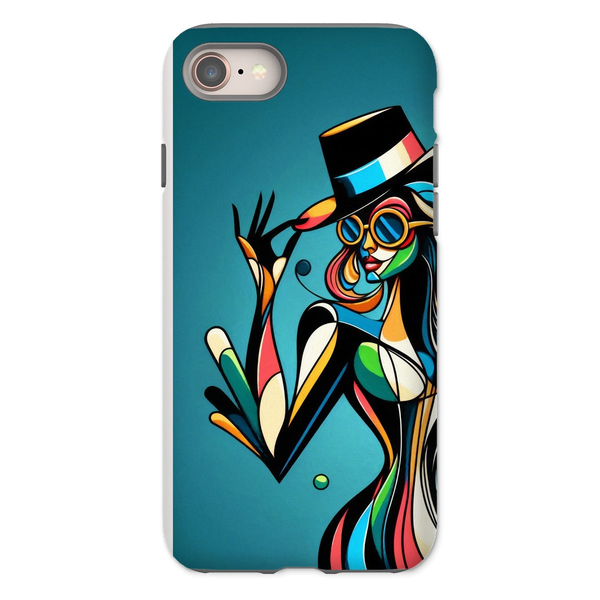 Viva La Diva: Where Confidence Meets Abstract Whirl Tough Phone Case