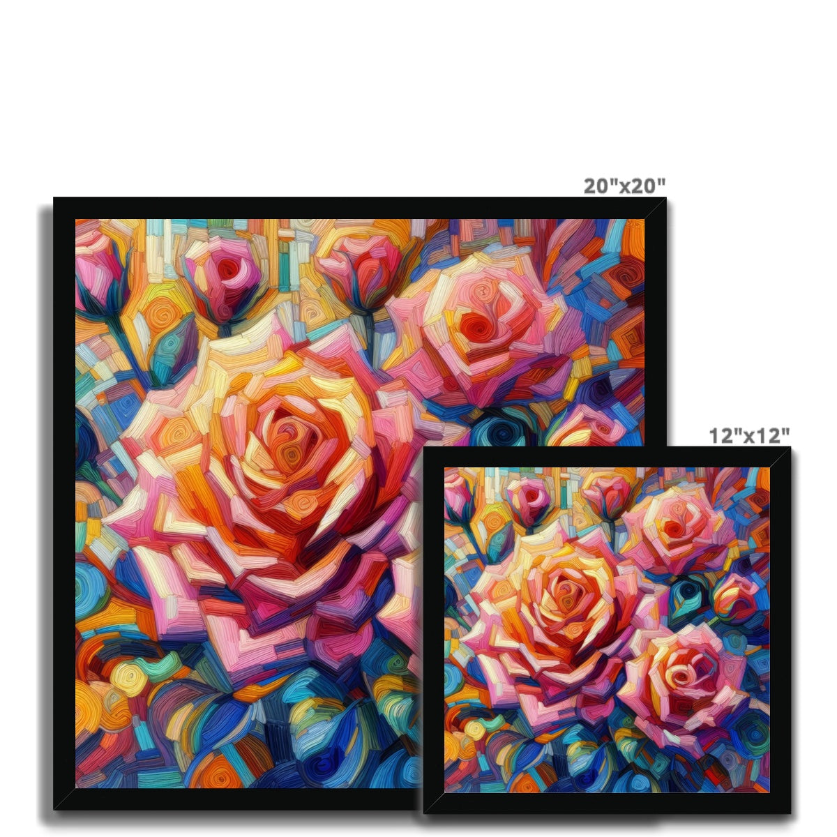 Roses Reimagined Budget Framed Poster