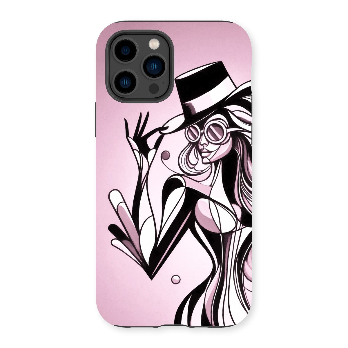 Viva La Diva: A Ballet of Blush and Boldness Against Rose-Colored Skies Tough Phone Case