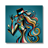 Viva La Diva: Where Confidence Meets Abstract Whirl Eco Canvas