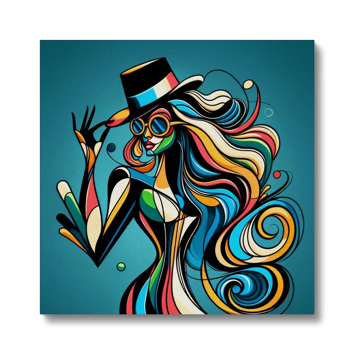 Viva La Diva: Where Confidence Meets Abstract Whirl Eco Canvas