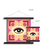 Eye of Harmony: Where Realism Meets Geometric Dreamscapes Fine Art Print with Hanger