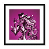 Viva La Diva: Where Amethyst Dreams Dance in a Symphony of Purples Framed & Mounted Print