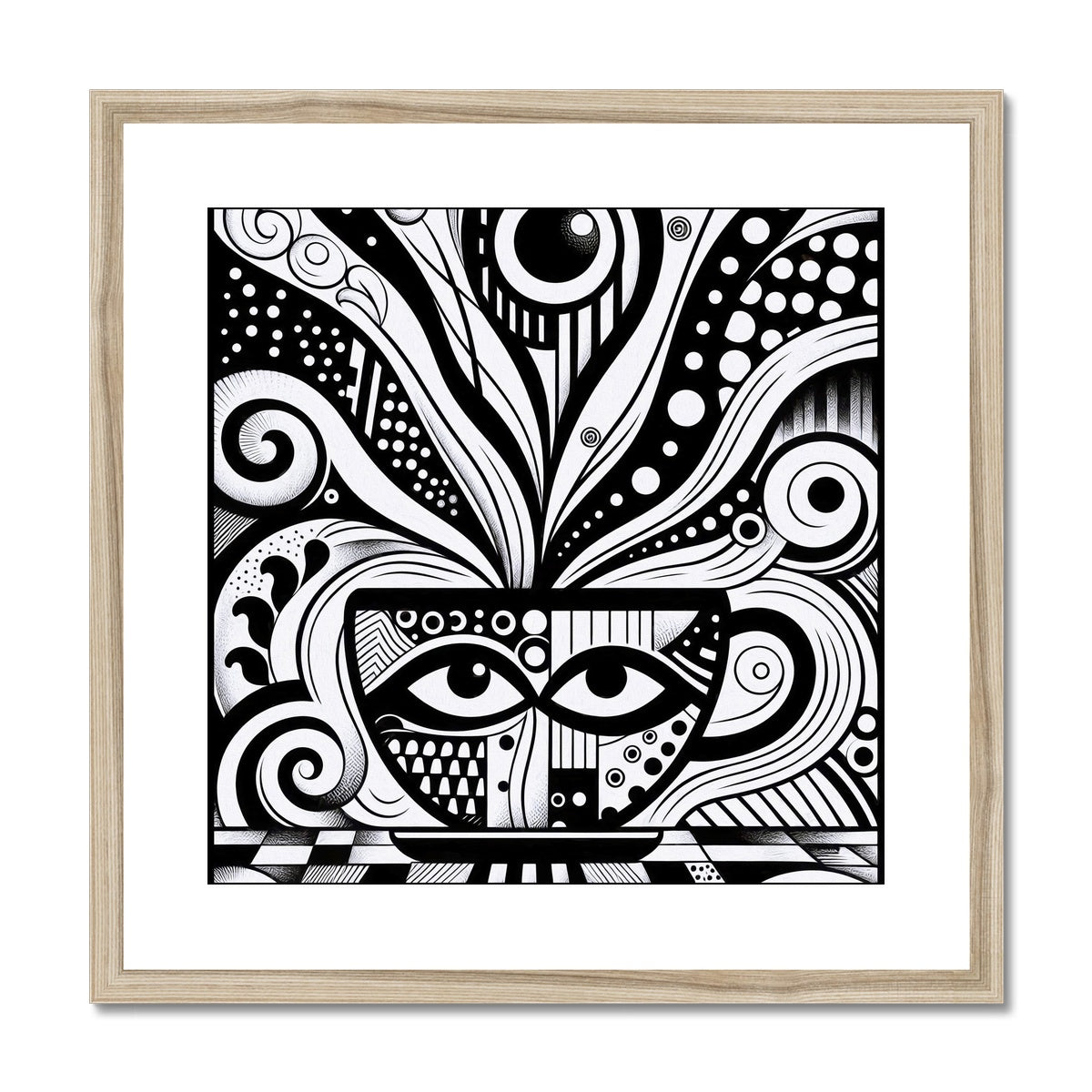 Caffeinated Masquerade Framed & Mounted Print