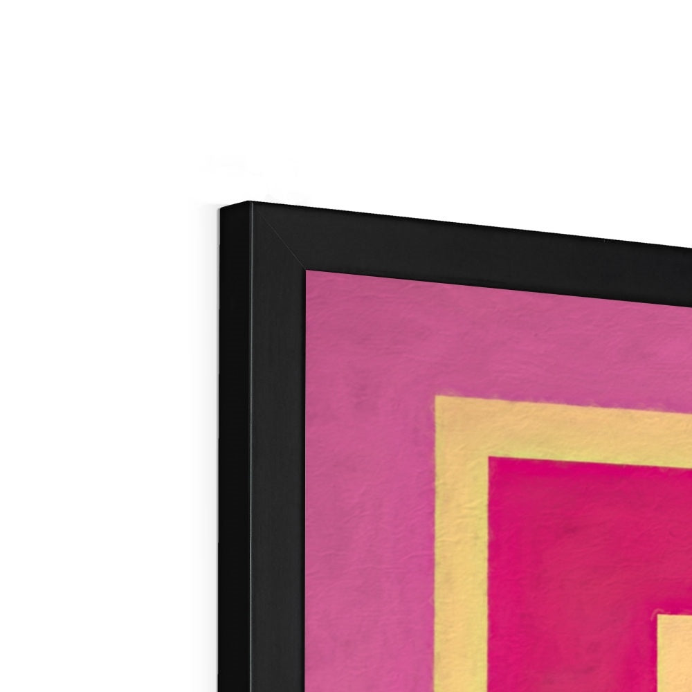 Eye of Harmony: Where Realism Meets Geometric Dreamscapes Budget Framed Poster