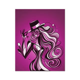 Viva La Diva: Where Amethyst Dreams Dance in a Symphony of Purples Wall Art Poster