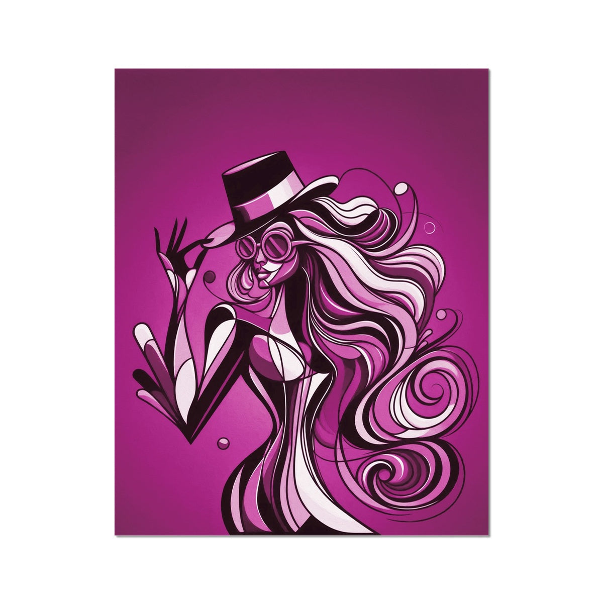 Viva La Diva: Where Amethyst Dreams Dance in a Symphony of Purples Wall Art Poster