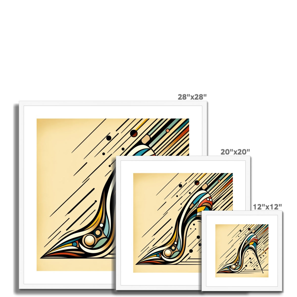 High Heel Havoc: A Moment Frozen in Time Framed & Mounted Print