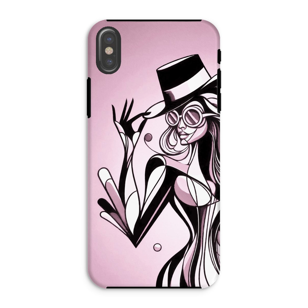 Viva La Diva: A Ballet of Blush and Boldness Against Rose-Colored Skies Tough Phone Case