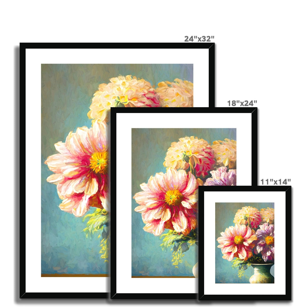 A Burst of Colour: Immerse Yourself in Floral Joy Framed & Mounted Print