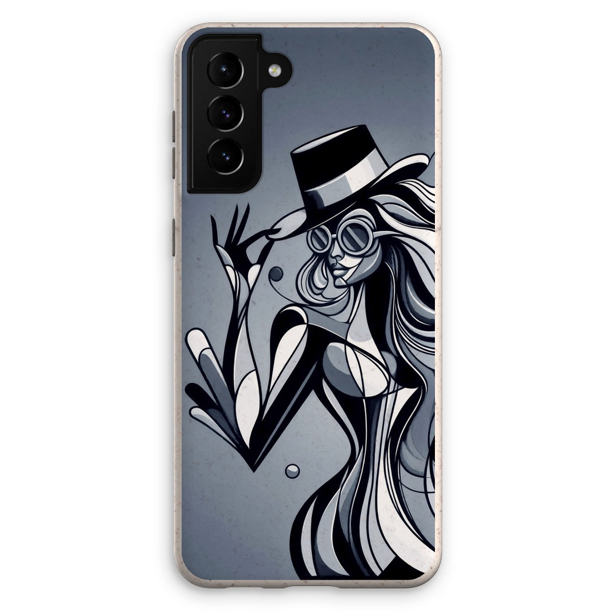 Viva La Diva: Where Shadows Dance in Shades of Silver Eco Phone Case