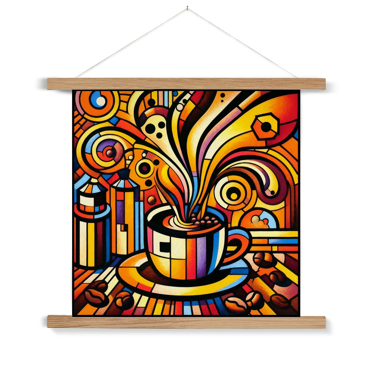 Caffeinated Cityscape Fine Art Print with Hanger