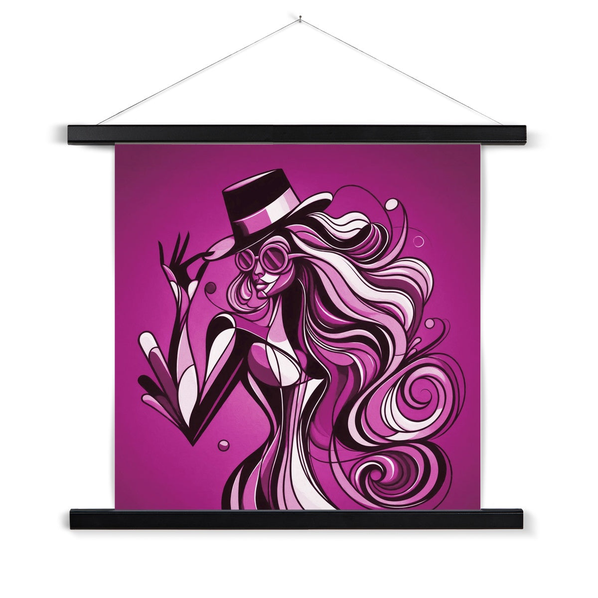 Viva La Diva: Where Amethyst Dreams Dance in a Symphony of Purples Fine Art Print with Hanger