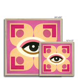 Eye of Harmony: Where Realism Meets Geometric Dreamscapes Budget Framed Poster